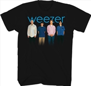 Buy Weezer - Blue Album Cover T-Shirt - Small Black