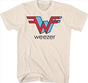 Buy Weezer - Weezer Logo T-Shirt - Large Natural 