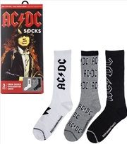 Buy AC/DC - Crew Socks (Assorted Styles 3 Pack Gift Box)