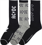 Buy AC/DC - Volume - Crew Socks (3 Pack)