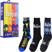 Buy Beatles - Crew Socks (Assorted Styles 3 Pack Gift Box)