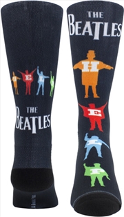 Buy Beatles - Help Silhouette Multicolor Dye Sublimation - Crew Socks