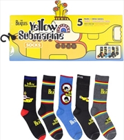 Buy Beatles - Yellow Submarine - Crew Socks (Assorted Styles 5 Pack Gift Box)