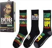 Buy Bob Marley - Crew Socks (Assorted Styles 3 Pack Gift Box)