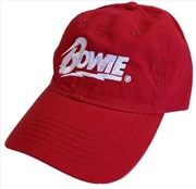Buy David Bowie - Logo - Unstructured Hat - Red