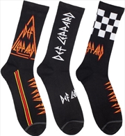 Buy Def Leppard - Logo - Crew Socks (3 Pack)