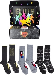 Buy Elvis Presley - 3D Pop Up - Crew Socks (Assorted Styles 3 Pack Gift Box)