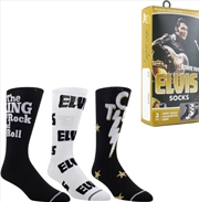 Buy Elvis Presley - Crew Socks (Assorted Styles 3 Pack Gift Box)