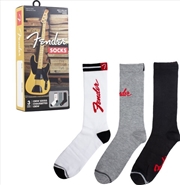 Buy Fender - Crew Socks (Assorted Styles 3 Pack Gift Box)