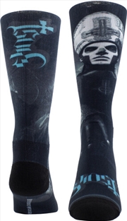 Buy Ghost - Papa Emeritus Teal Logo Dye Sublimation - Crew Socks