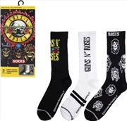 Buy Guns N' Roses - Crew Socks (Assorted Styles 3 Pack Gift Box)