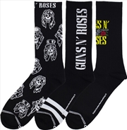 Buy Guns N' Roses - Volume - Crew Socks (3 Pack)