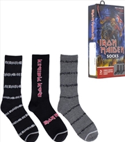 Buy Iron Maiden - Crew Socks (Assorted Styles 3 Pack Gift Box)