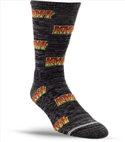 Buy Kiss - All Over Logo Grey - Crew Socks