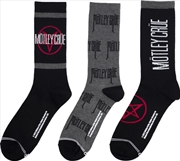 Buy Motley Crue - Knit - Crew Socks (3 Pack)