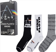 Buy Pink Floyd - Crew Socks (Assorted Styles 3 Pack Gift Box)
