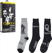 Buy Queen - Crew Socks (Assorted Styles 3 Pack Gift Box)