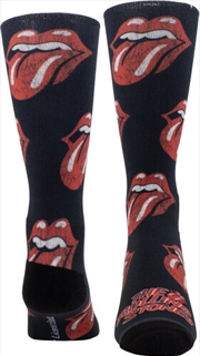 Buy Rolling Stones - All Over Distressed Tongues Dye Sublimation - Crew Socks