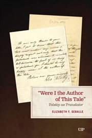 Buy “Were I the Author of This Tale” : Tolstoy As Translator