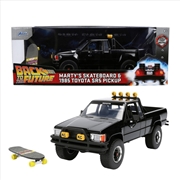 Buy Back to the Future - 1:24 1985 Toyota SR5 Pickup Truck with Marty’s Skateboard Diecast Vehicle
