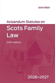 Buy Avizandum Statutes on Scots Family Law: 2026-2027, 24th edition