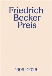 Buy Friedrich Becker Prize 1999-2026