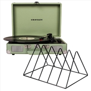 Buy Crosley Cruiser Bluetooth Portable Turntable - Mint + Gadhouse Vinyl Rack Bundle - Black