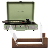 Buy Crosley Cruiser Bluetooth Portable Turntable - Mint + Bundled Crosley Record Storage Display Stand