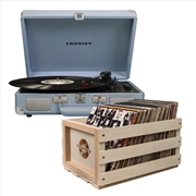 Buy Crosley Cruiser Bluetooth Portable Turntable - Tourmaline + Bundled Crosley Record Storage Crate