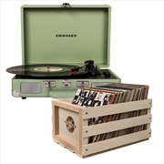 Buy Crosley Cruiser Bluetooth Portable Turntable - Mint + Bundled Crosley Record Storage Crate