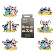 Buy Loungefly Lilo & Stitch - Stitch & Angel Beach Scene Mystery Pin Blind Box (Sent At Random)