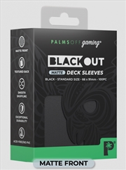 Buy Palms Off Gaming - BLACKout Deck Sleeves - Standard - 100pc - BLACK - Matte