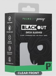 Buy Palms Off Gaming - BLACKout Deck Sleeves - Standard - 100pc - CLEAR