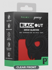 Buy Palms Off Gaming - BLACKout Deck Sleeves - Standard - 100pc - RED