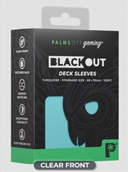 Buy Palms Off Gaming - BLACKout Deck Sleeves - Standard - 100pc - TURQUOISE