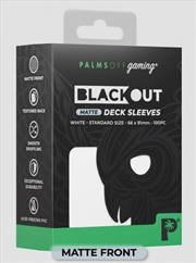 Buy Palms Off Gaming - BLACKout Deck Sleeves - Standard - 100pc - WHITE Backing/Frosted Window - Matte