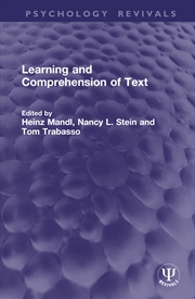 Buy Learning and Comprehension of Text