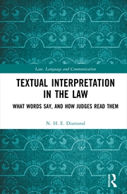 Buy Textual Interpretation in the Law