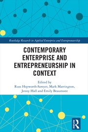 Buy Contemporary Enterprise and Entrepreneurship in Context