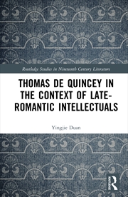 Buy Thomas De Quincey in the Context of Late-Romantic Intellectuals