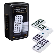 Buy Classic Double 12 Coloured Dominoes with Mexican Train in Tin