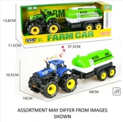 Buy Farm Tractor & Trailer 33cm Friction with Lights & Sounds assorted (Sent At Random)