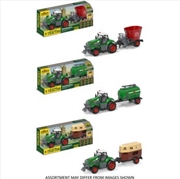 Buy Farm Tractor & Trailer 42cm Friction assorted (Sent At Random)