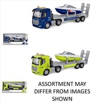 Buy Transporter with Boat 42cm with Lights & Sounds assorted (Sent At Random)