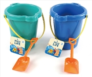 Buy Beach Bucket Round 19cm with Spade
