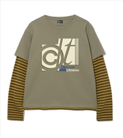 Buy [Bts Jin Pick] Stress Fix Layered L/S Tee Khaki Beige - M