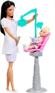 Buy Barbie Careers Dentist Playset with 2 Dolls, Brunette