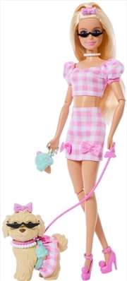 Buy Barbie Twinning Looks Doll with Pet Dog, Blonde Hair