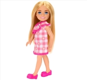 Buy Barbie Chelsea Small Doll with Removable Checked Dress With Blonde Hair