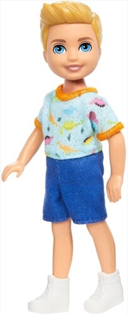 Buy Barbie Chelsea Small Doll Boy with Removable Dino Print  One-Piece, Blond Hair